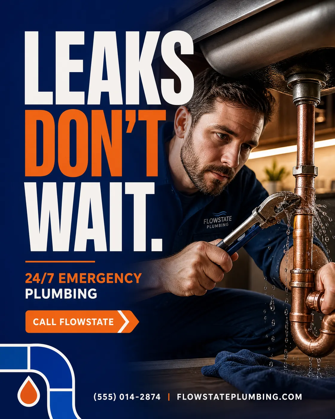 Social post designed for Flowstate Plumbing